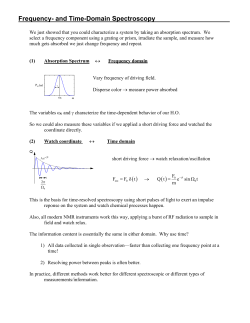 Frequency- and Time-Domain Spectroscopy
