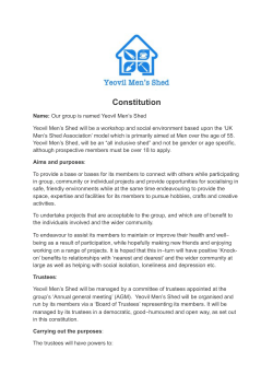 to - The Yeovil Men`s Shed