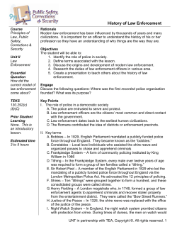 History of Law Enforcement