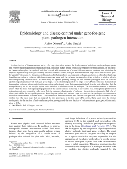 Epidemiology and disease-control under gene-for-gene