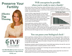 Elective Egg Freezing