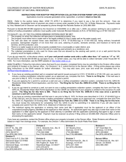 COLORADO DIVISION OF WATER RESOURCES GWS