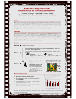 Audio describing characters: what features do audiences remember?