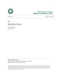 Jonathan Green - Digital Commons @ IWU