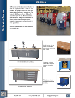 MG-Series Mobile W ork Benches