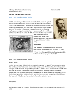 February, 1896: Reconcentration Policy February, 1896