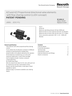 4/3 and 4/2 Proportional directional valve elements