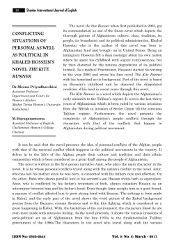 conflicting situations of personal as well as political in khaled
