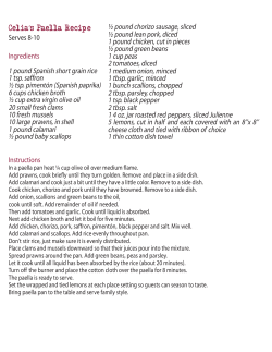 1 pound Spanish short grain rice 1 tsp. saffron &frac12; tsp