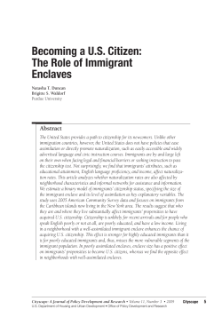 Becoming a US Citizen: The Role of Immigrant