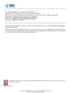 Pi, Euler Numbers, and Asymptotic Expansions Author(s): J. M.