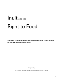 Right to Food - Inuit Circumpolar Council