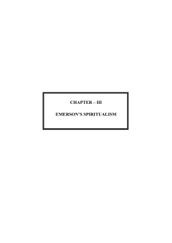 chapter &ndash; iii emerson`s spiritualism