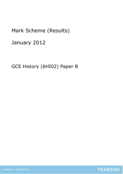 Mark scheme - Edexcel