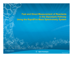 Fast and Direct Measurement of Reactants in the Glycolysis