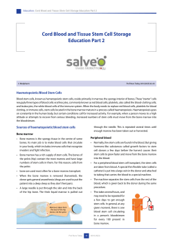 Cord Blood and Tissue Stem Cell Storage Education Part 2