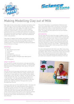 Making Modelling Clay out of Milk