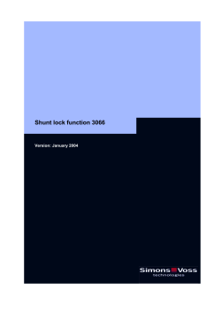 Shunt lock function 3066