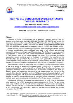 SGT-700 DLE Combustion System Extending the Fuel Flexibility