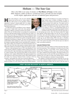 Helium &mdash; The Sun Gas