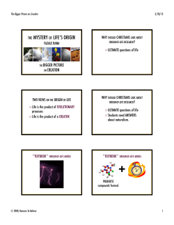 Lesson 3 - Reasons To Believe