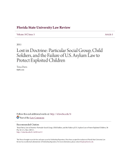 Lost in Doctrine: Particular Social Group, Child Soldiers, and the