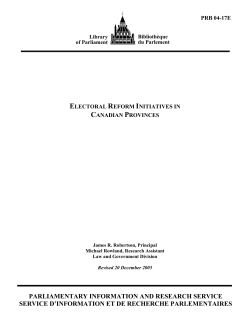 Electoral Reform in Canada