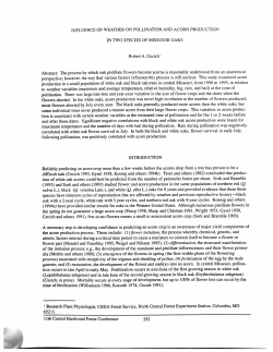 Influence of Weather on Pollination and Acorn Production in Two