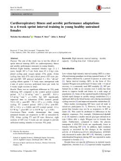 Cardiorespiratory fitness and aerobic performance