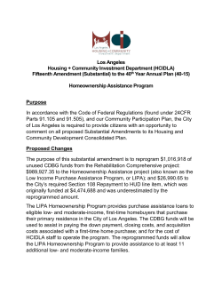HCIDLA Substantial Amendment 40-15