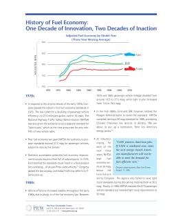 History of Fuel Economy - The Pew Charitable Trusts
