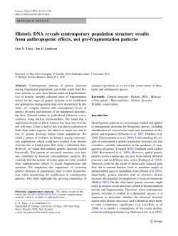 Historic DNA reveals contemporary population structure results from