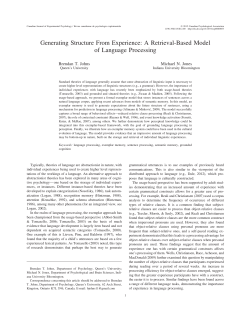 Generating Structure From Experience