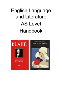 English Language and Literature AS Level