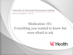 presentation. - UC Mood Disorders Center