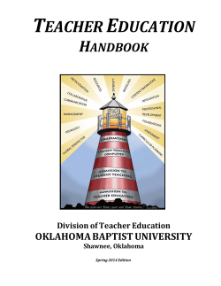 teacher education - Oklahoma Baptist University