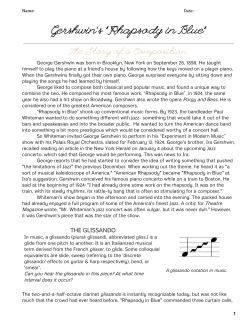 gershwin`s "rhapsody in blue": reading and questions
