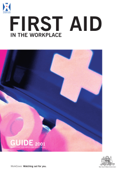 First Aid in the Workplace Guide - Red Cross Training Services