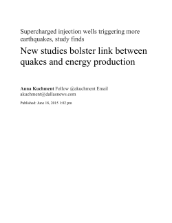 Supercharged injection wells triggering more earthquakes, study finds