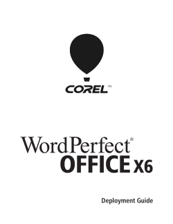WordPerfect Office X6 Deployment Guide