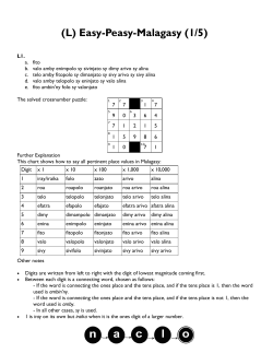 (L) Easy-Peasy-Malagasy (1/5)