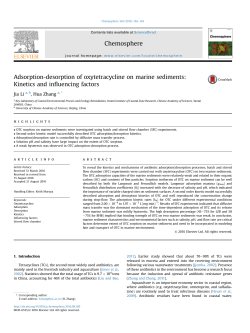 Adsorption-desorption of oxytetracycline on marine sediments - YIC-IR