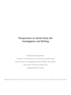 Perspectives on Soviet Daily Life