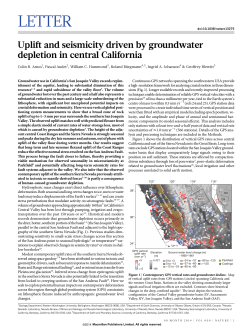 Uplift and seismicity driven by groundwater depletion in central