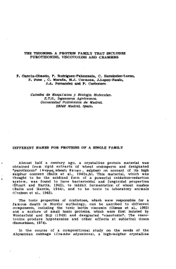 THE THIONINS: A PROTEIN FAMILY THAT INCLUDES