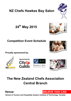 The New Zealand Chefs Association Central Branch NZ Chefs