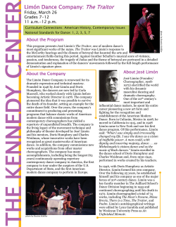 Lim&oacute;n Dance Company: The Traitor