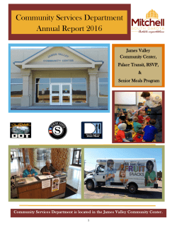 Community Services Department Annual Report 2016