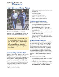 Heart Disease: Being Active