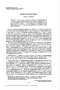 ruled function fields - American Mathematical Society